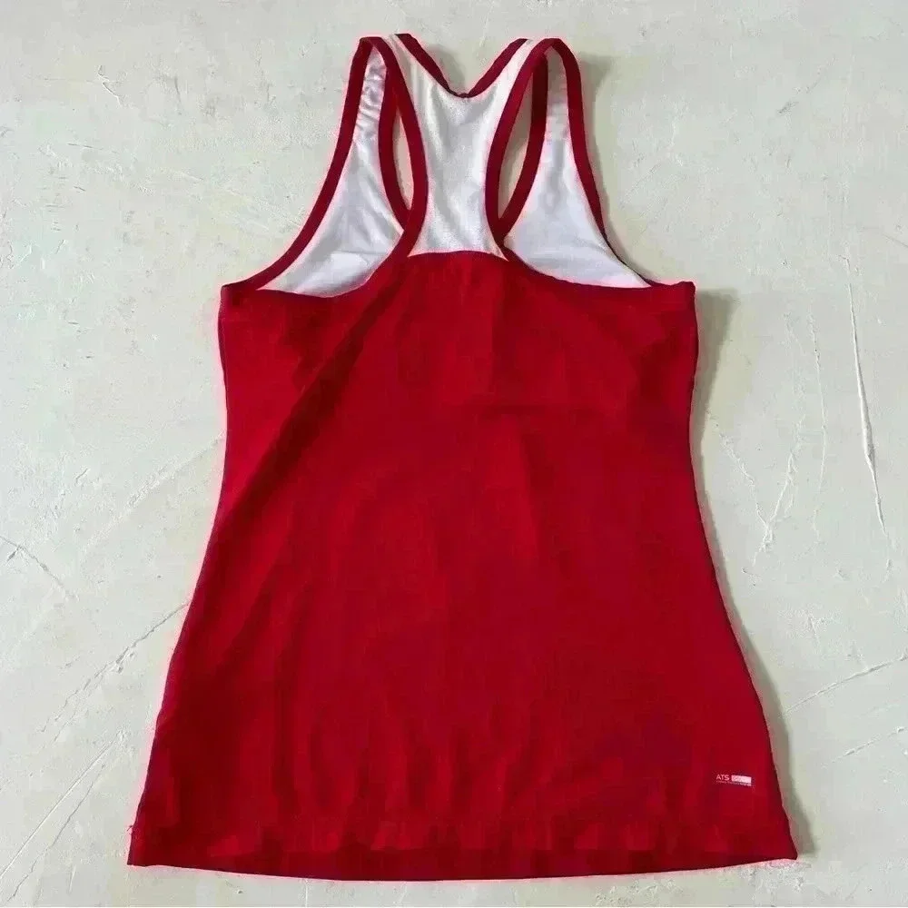 Adidas ATS Retro Cool Red and White Tank Size S Front and Back - Picture 2 of 8